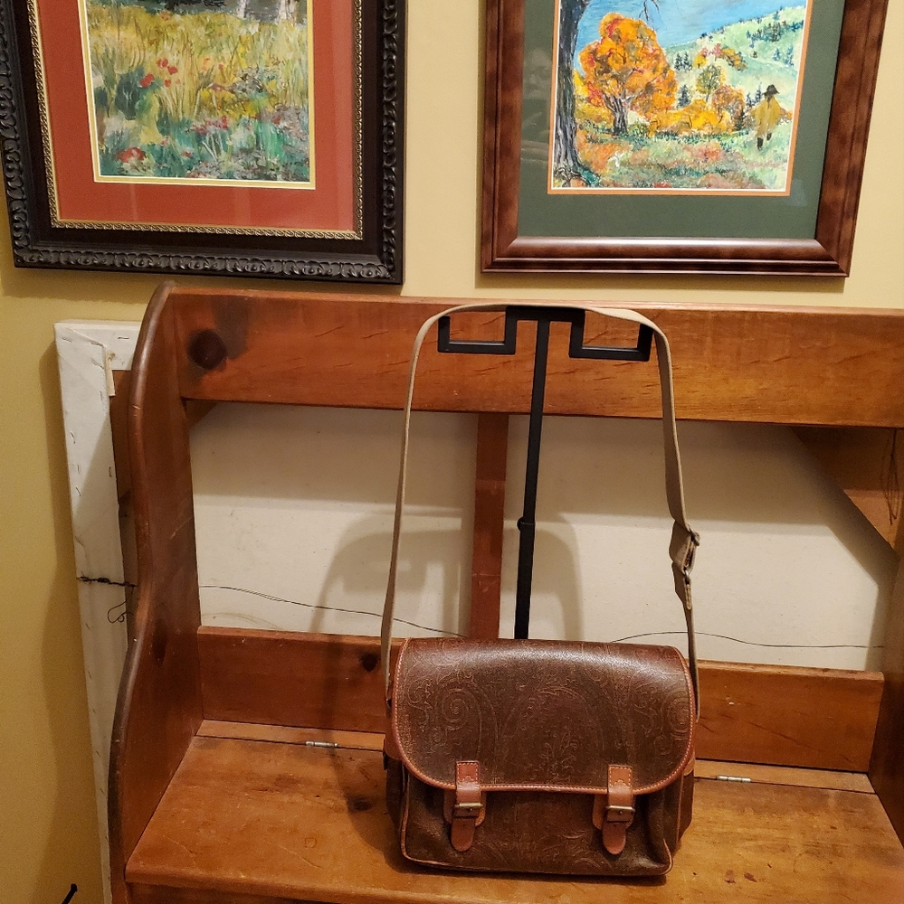 Etro Paisley Crossbody Bag/Mini Briefcase.